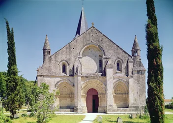 View of the facade of the Church of St. Pierre
